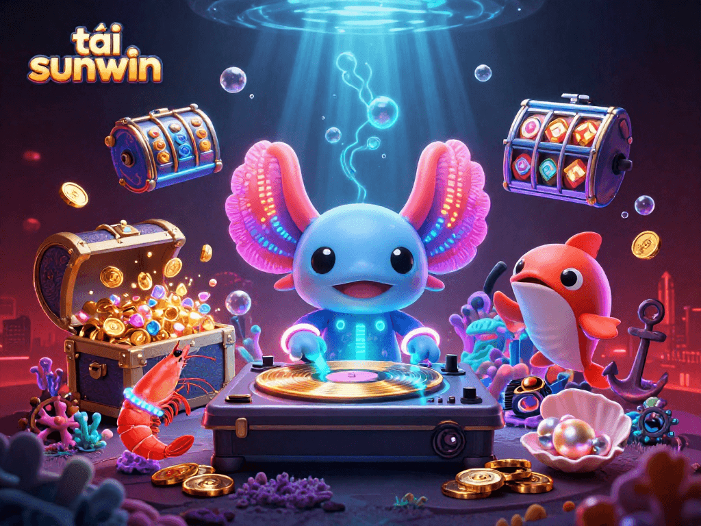 Engage with thrilling gameplay while tải sunwin showcases a vibrant underwater casino scene.
