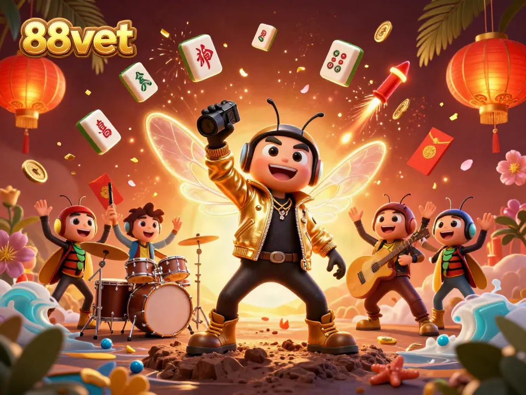 Experience the vibrant energy of 88vbet through this captivating casino-themed 3D illustration.