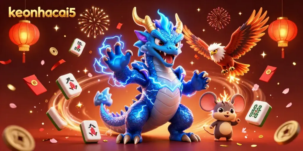 Experience the excitement of keonhacai5 with vibrant characters and thrilling casino elements.