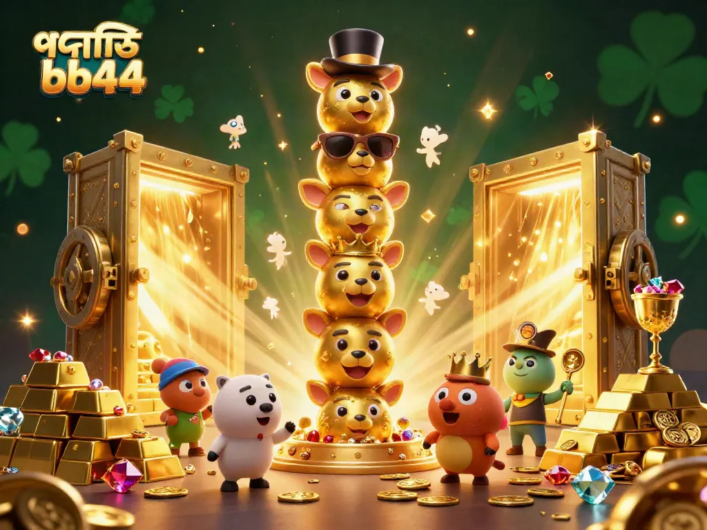 Win big with পদোন্নতি bb44, a lively casino atmosphere featuring colorful game elements and festive characters.