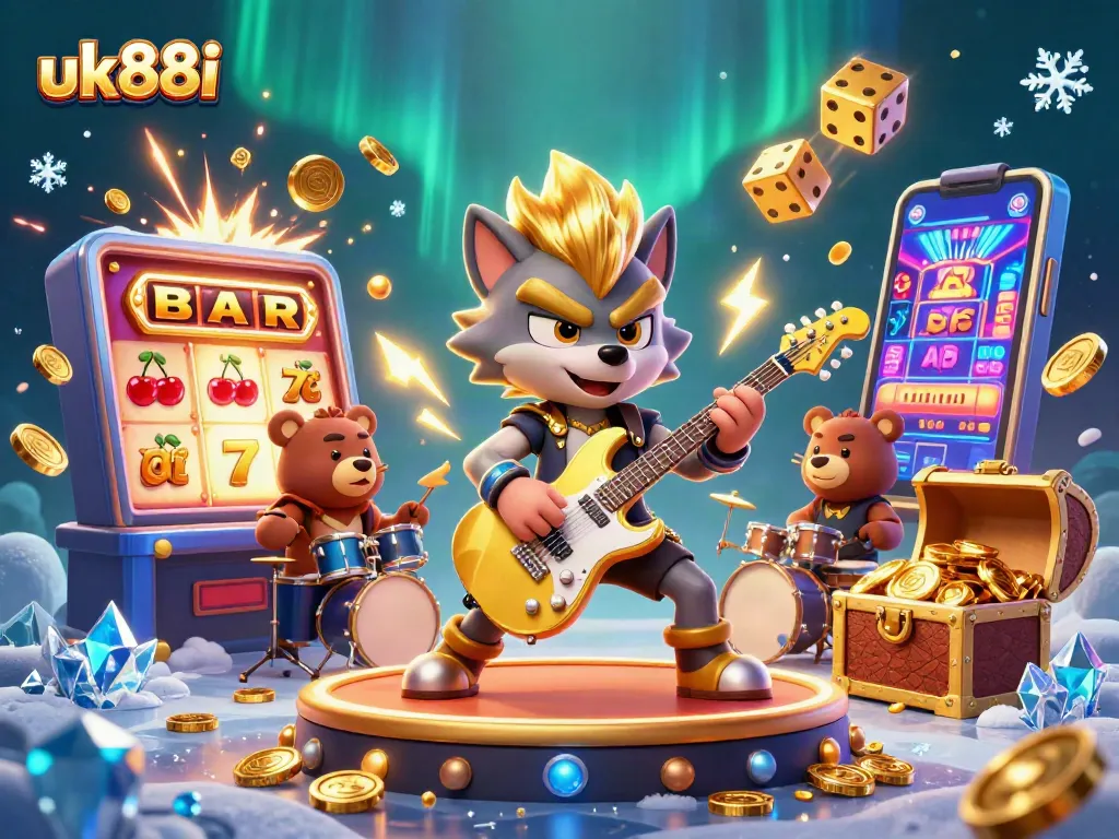 Experience winning thrills with uk88i in this vibrant casino scene bursting with action.