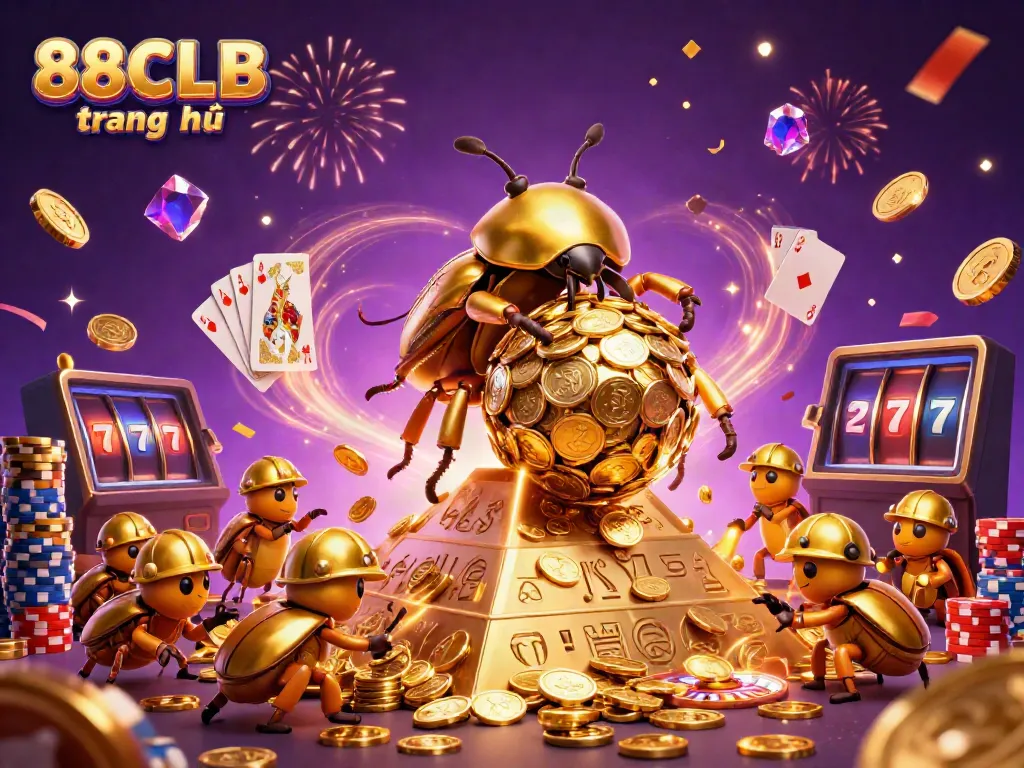 Experience the excitement of 88CLB trang chủ with vibrant golden coins and dynamic casino activities.