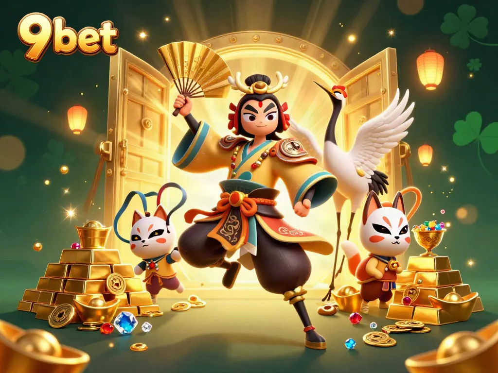 Experience thrilling betting at 9 bet with vibrant casino elements and captivating characters.