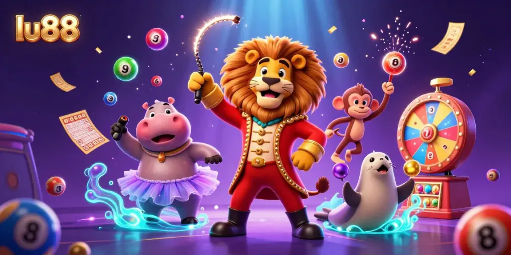 Experience the thrilling entertainment of lu88 with vibrant characters and dynamic gambling elements.