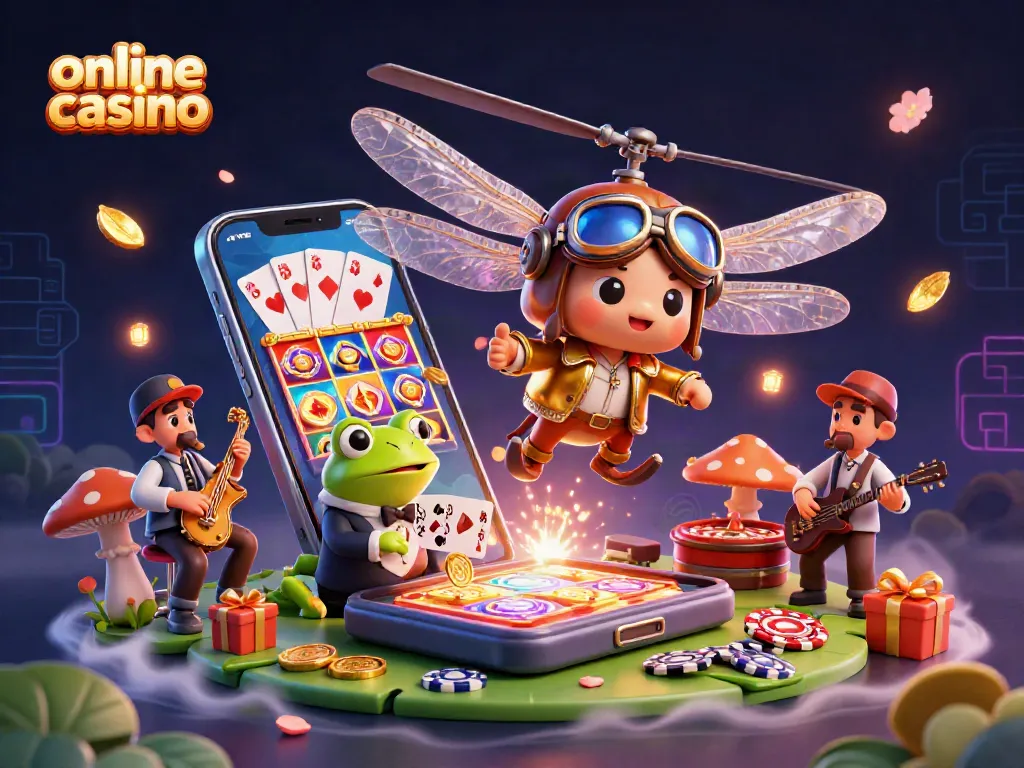Enter the exciting world of online casino gaming with vibrant characters and thrilling elements.